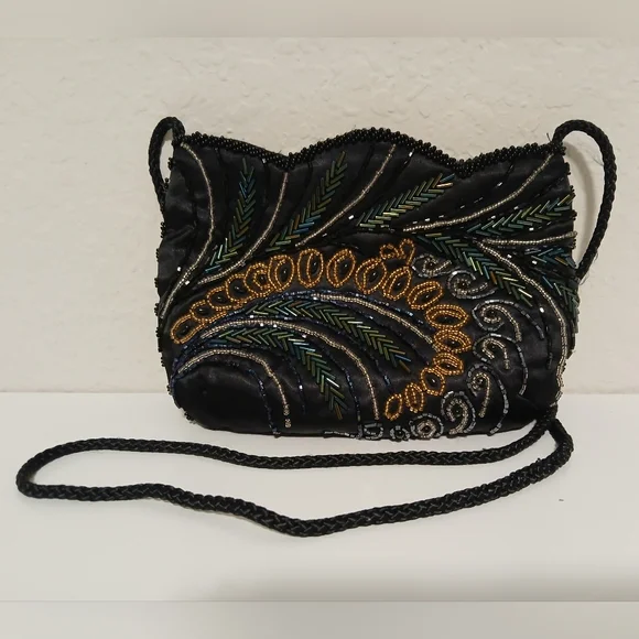 Carolyne Barton Beaded Black Evening Bag - Picture 4 of 16